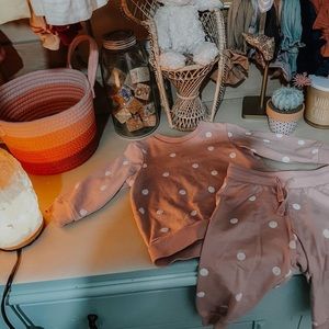 H&M Pink Polkadot Sweatsuit